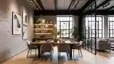 Wysoki Loft z Dębowym Stolikiem