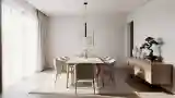 Elegancka sala wieczorowa z drewnem
