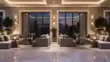 Luxury Lounge with Marble Floors