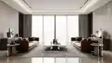 Luxury Lounge with Leather and Marble