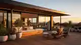 Luxury Terrace with Sunset Glow