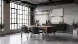 Industriálny jadalnia z betonu