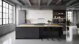 Loft Kitchen with Concrete and Wood
