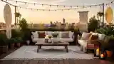 Bohemian Terrace with String Lights