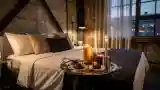 Concrete Ceiling and Candlelight
