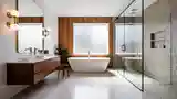 Lakoniczna łazienka w stylu Mid Century
