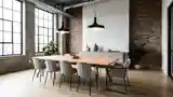 Łazienka Loft z Drewnem i Cegłą