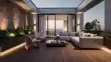 Luksusowy Balkon Loft z Cegłą