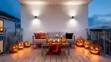 High-End Scandinavian Terrace for Halloween