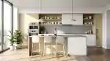 Modern Kitchen with Wood and Marble