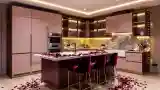 Kuchnia glamour z marmurowym blatem