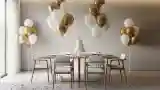 Minimalistna Sala Jedzenia z Balonami