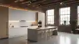 Kuchnia Loft z Marbrem i Cegłą