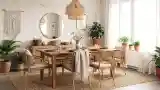 Elegancka Jadalnia z Naturalnymi Teksturami
