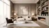 Modern Classic Living Room with Warm Lighting