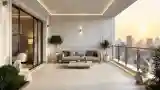 Luxurious Marble Bathroom with Golden Glow