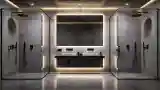 Lakoniczna łazienka betonowa