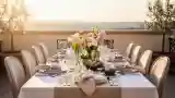 Elegant Terrace Dining Setup
