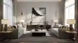Classic Lounge with Marble and Wood