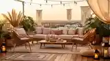 Boho Taras z Wizją Złotego Godziny