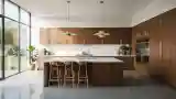 Mid Century Modern Kitchen with Wood