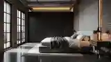 Skrzynia metalowa w sypialni przemysłowej