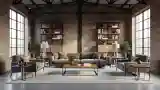 Nowoczesny salon w stylu loftowym