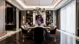 Luxury Dining Room with Marble Floor