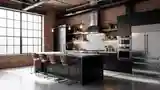 Industriальная Kuchnia z Cegłą