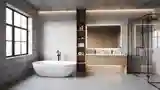 Łazienka Loft z Betonem i Drewnem