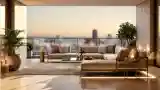 Sofa na tarasie z widokiem
