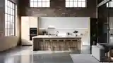 Loft Kuchnia Z Marmuru I Cegły