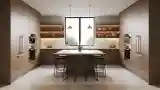 Minimalist Kitchen with Warm Textures