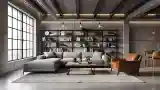 Industrial Living Room in Loft Style