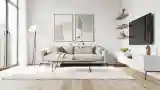 Scandinavian Living Room with Wood and Wool