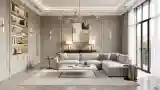 Prestiżowy salon z marmurem i złotem