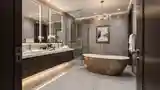 Glamour Bath: Luxury in Stone and Gold