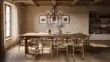 Rustic Dining Room with Wood Details