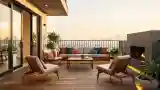 Wysokiej klasy taras w stylu Mid Century