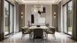 Refined Dining Room with Marble