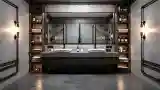 Industrial Bathroom with Raw Concrete