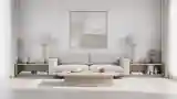 Minimalist Living Room with Wood and Linen