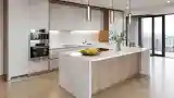 Kuchnia elegancji marmuru i drewna