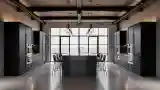 Industrial Kitchen with Concrete