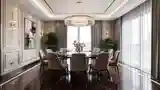 Opulent Dining Room with Marble Accents