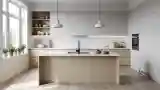 Kuchnia Minimalistyczna z Drewnem