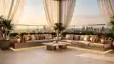 Wysoki taras z elegancją