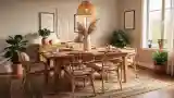 Elegancka Jadalnia z Rattanem