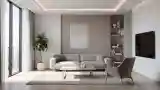Minimalistowa sala w minimalistycznym stylu