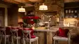 Rustic Kitchen with Wood and Stone